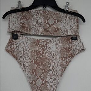 Stylish Snake Print Bikini Set